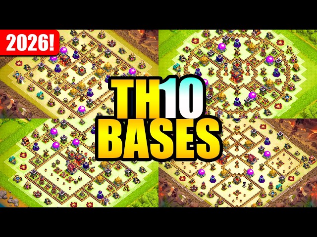 BEST TH10 Base Layouts for 2026! + link (Clash of Clans)