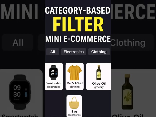 Build Category-Based Filter in JavaScript | Mini E-commerce Project #filter #categoery # #javascript