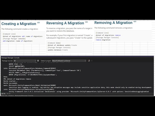 Blazor | Adding/Removing Columns | EF Core Code First Migrations |  PMC | SQL Server | VS22