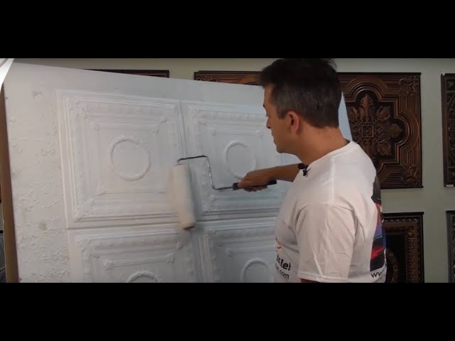 How to Paint Ceiling Tiles - Polystyrene Ceiling Tiles - Talissa Decor