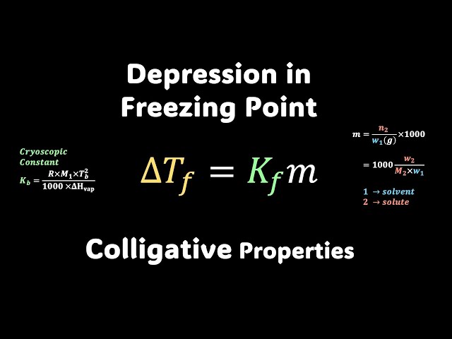 Depression in Freezing Point | Solutions | Grade 12 | Chemistry | Khan Academy