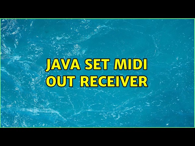 Java set MIDI Out receiver