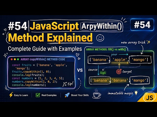 JavaScript Array copyWithin Method Explained | Complete Guide with Examples