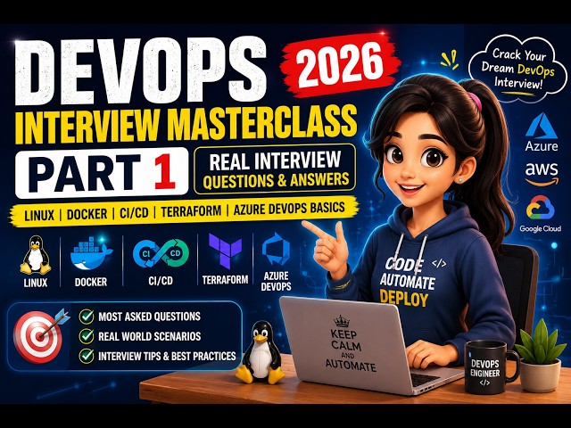 🔥 DevOps Interview Masterclass 2026 | Part 1 | Linux, Docker, CI/CD & Terraform |