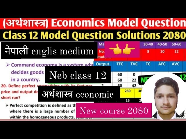Economics (Class 12) Model Question NEB Board Exam 2080 | Class 12 Economics