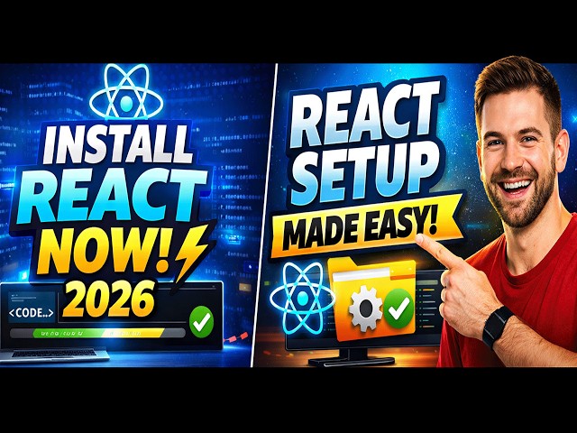 How to Install React JS in 5 Minutes ⚡ | React Tutorial 2026