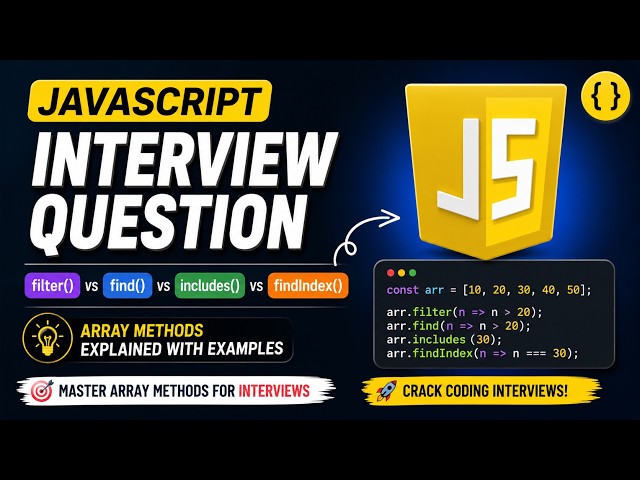 JavaScript Interview Question: filter vs find vs includes vs findIndex | Filter Array in JavaScript