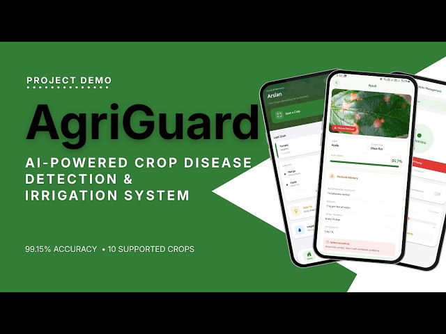 AgriGuard - AI Crop Disease Detection & Smart Irrigation App | FYP Demo 2026