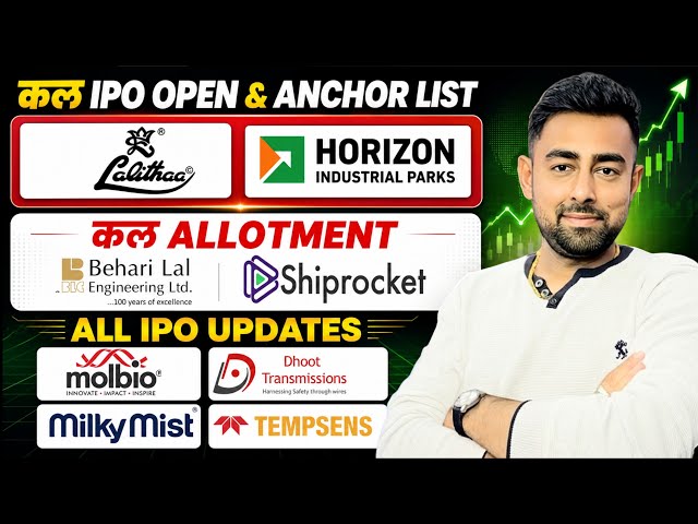 Lalithaa IPO Anchor List | Horizon IPO Anchor | Shiprocket Allotment | Behari IPO | Jayesh Khatri 