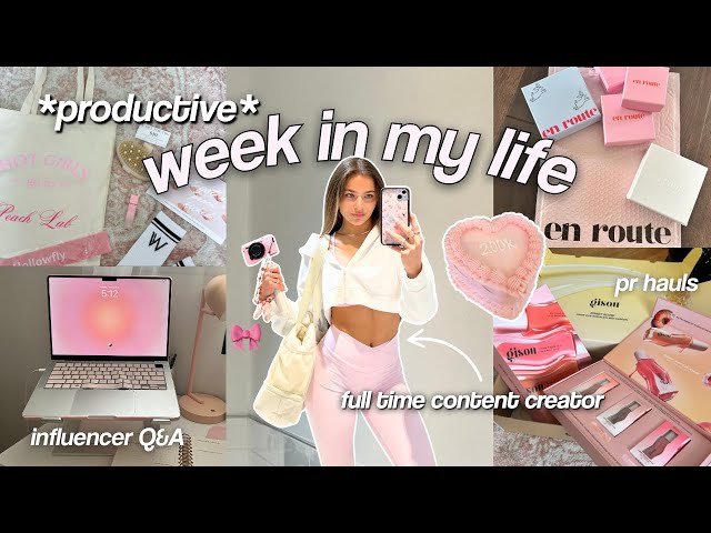 a *PRODUCTIVE* week in my life (as a full time content creator) 📸