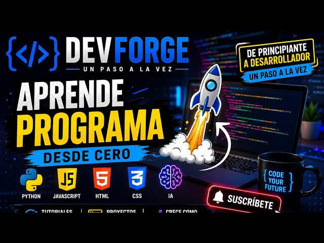 Bienvenido a DevForge | Aprende Programación e IA desde Cero | Un Paso a la Vez 