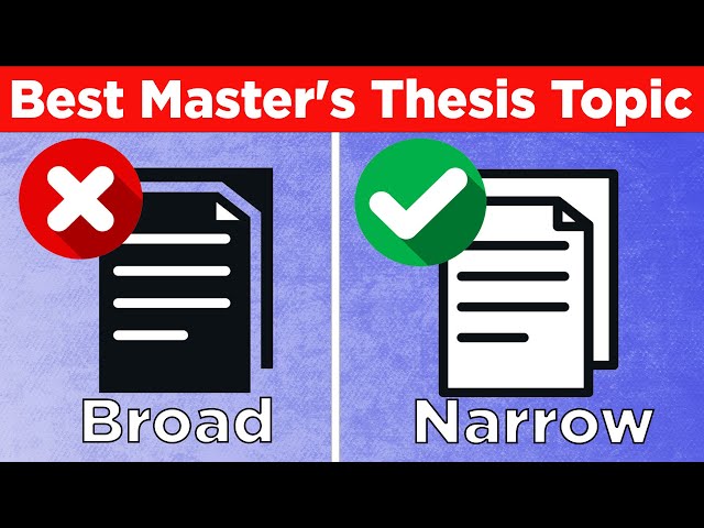 How to Choose the Best Master's Thesis Topic (7 Easy Hacks)