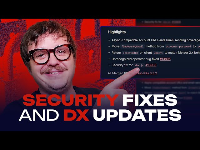 New Meteor Version: 3.3.2! Security Fixes and DX Improvements