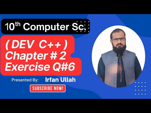 Chapter 2 Exercise Question 6 Solved Identify Errors in Code | CS Class 10th