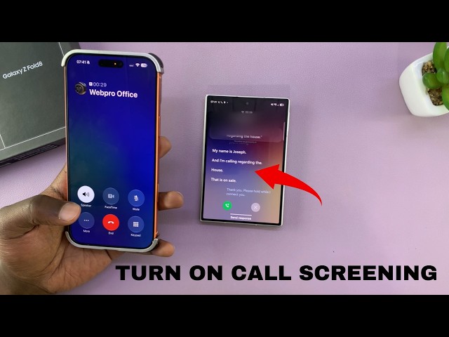 How To Turn Call Screening ON / OFF On Samsung Galaxy Z Fold 8 / 8 Ultra