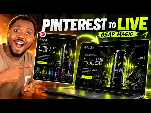 From Pinterest Design to LIVE Website With Crazy GSAP Scroll Animations (With Codex)