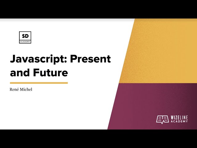 7. Modern JavaScript Crash Course [HTML5 APIs overview + Present and Future + Closing]