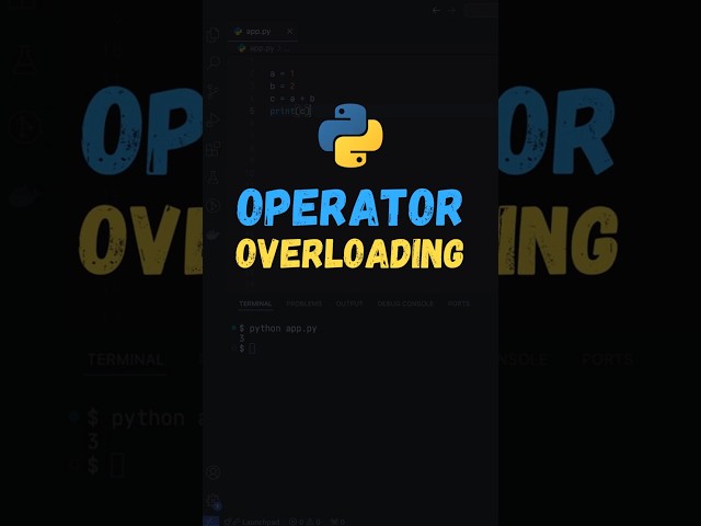 Operator Overloading in Python #python #coding #pythonlearning #pythonprogramming #pythontutorial