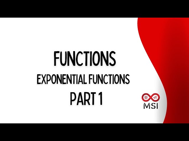 Grade 12  | MATHS | Functions | Exponential Functions