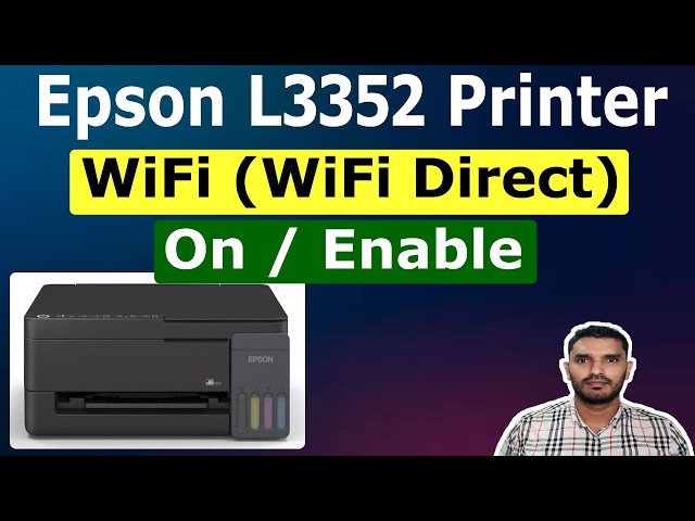 Epson L3352 Printer WiFi Direct Enable / On II Wi-Fi Direct Sharing: Printing Without a Router