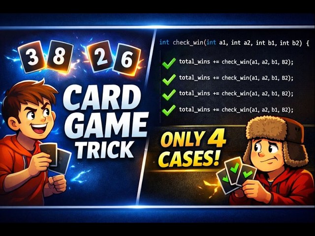 Codeforces B Card Game Explained | All Cases Brute Force Trick | C++ Solution Tutorial