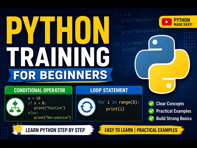 Python  conditional Operator | Loop statement | Python Training