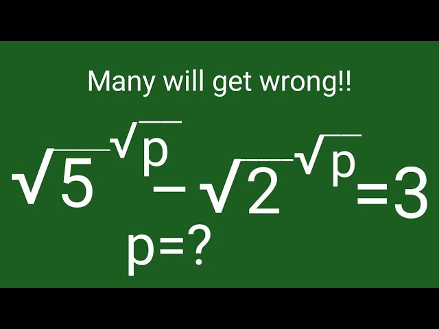 Nice radical exponential problem | Square root maths problem | 