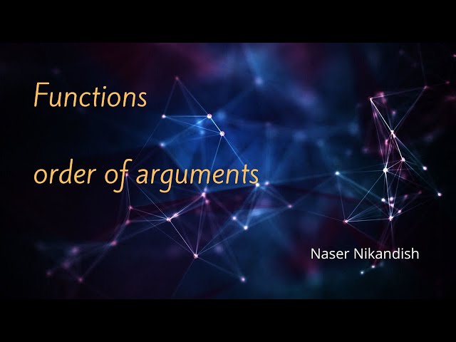 Order of arguments in python functions