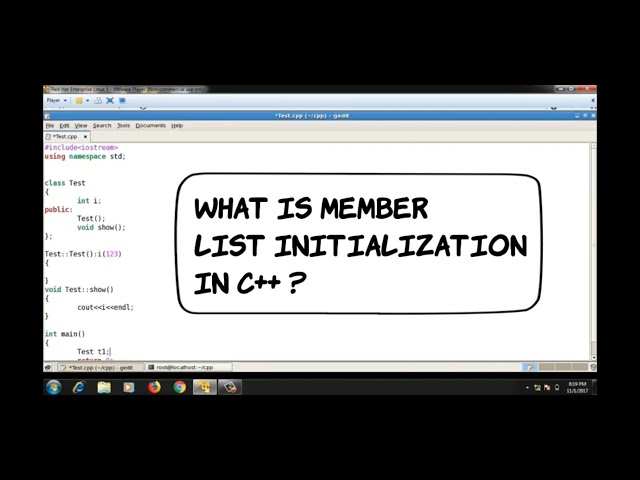 member list initialization | member initialization list | C++ Programming