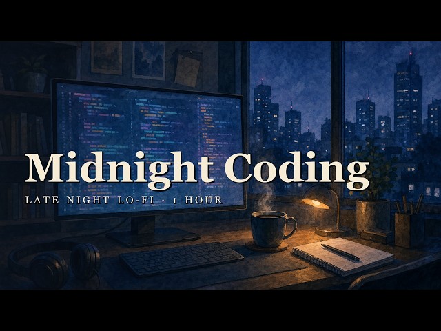 Midnight Coding Lofi 🌙 Calm Beats for Late Night Programming | 1 Hour