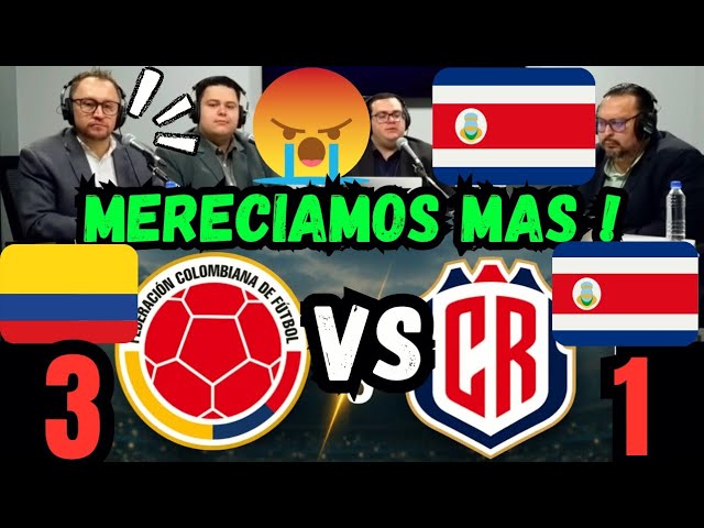 COSTA RICANS CRY OVER LOSS TO COLOMBIA! VERY DISAPPOINTED IN THEIR NATIONAL TEAM FOR NOT COMPETING!