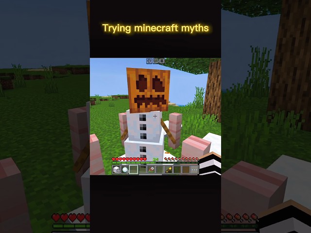 Trying minecraft myths #minecraft #shorts