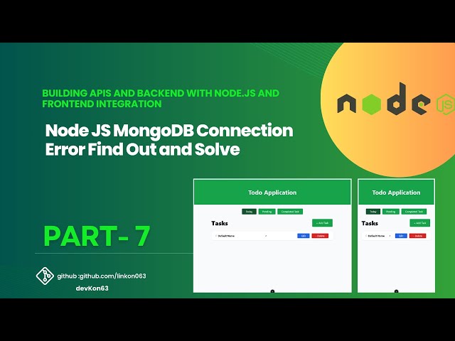 Node JS MongoDB Connection Error Find Out and Solve Part 7