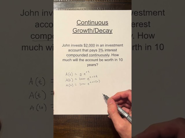 Continuous Growth/Decay Practice Problem