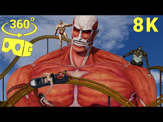 VR 360° || Roller Coaster ANIME || Attack on Titan