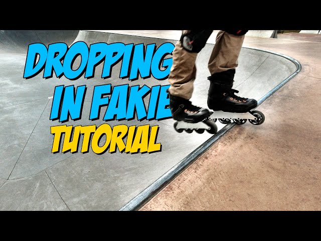 How to DROP IN FAKIE (Backwards) on Rollerblades