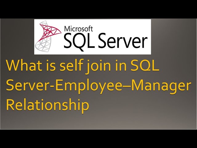 Self join in SQL Server #sqlinterview #data #dataengineering