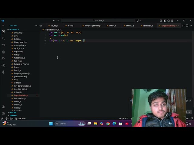 largest Element in array and smallest using javascript #javascript #javaprogramming #coding #js