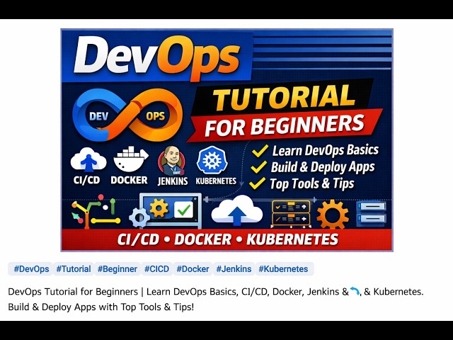 DevOps Tutorial for Beginners | Learn DevOps Basics, CI/CD. Docker, Jenkins, Build & Deploy