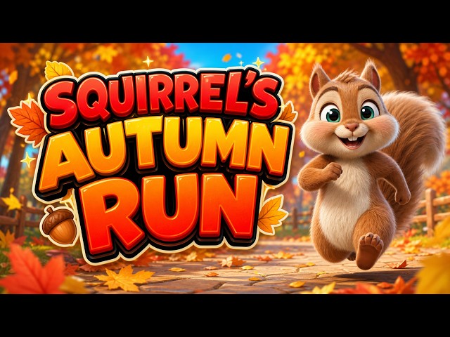 🍂 Squirrel's Autumn Run 🍁 Fitness Run | Brain Break | Exercise | GoNoodle Inspired |