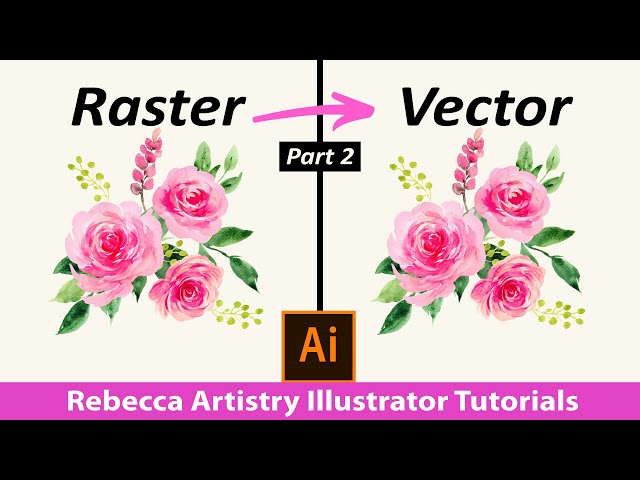 How to Vectorize Watercolors in Adobe Illustrator / PT 2 Raster to Vector Watercolor in Illustrator