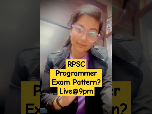 RPSC Programmer 2024 Exam Pattern and Syllabus #shorts