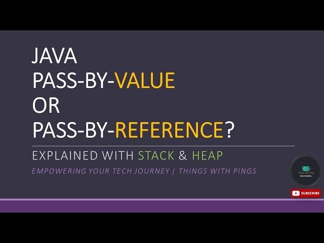 Java Pass-by-Value Explained with Stack & Heap #Java #StackVsHeap #PassByValue #ThingsWithPings