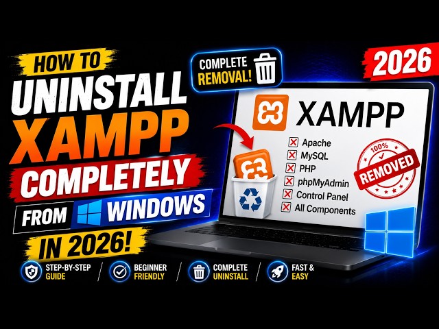 How to Uninstall XAMPP Completely from Windows (2026) | Remove XAMPP & All Files || Titan Spy ||