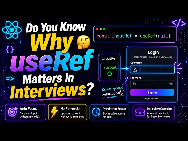 #9 React Interviewers LOVE This Hook! 🤯 | useRef#react#reacthooks#webdevelopment 
