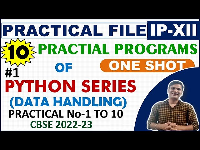 Complete Practical File of IP Class 12 | Data Handling Practical Programs | Python Series Programs