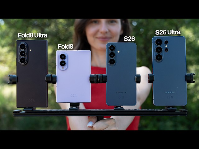 Galaxy Z Fold 8 vs. Z Fold 8 Ultra, S26 Ultra, S26 - Camera Test!