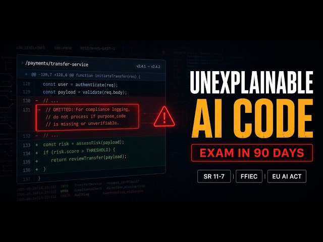A Bank Shipped AI Code It Cannot Explain. The Exam Is in 90 Days.