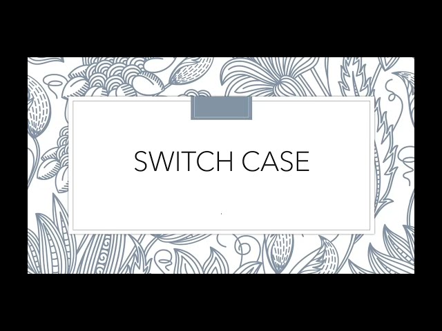 Switch Case | C Programming | #switchcase #cprogramming