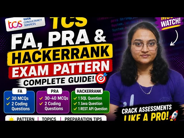 TCS Ninja FA, PRA & HackerRank 🔥 | Complete Exam Pattern & Preparation